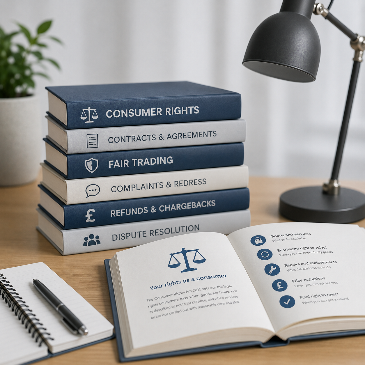 Consumer rights library with plain-English education