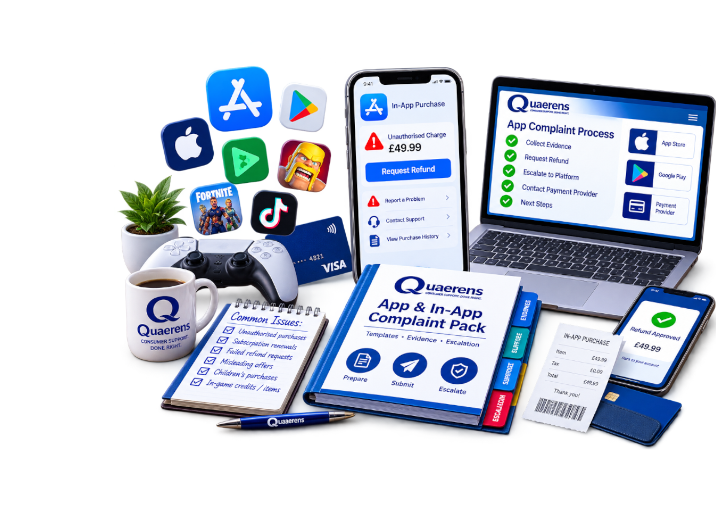 App / In-App Purchase Refund Complaint Pack