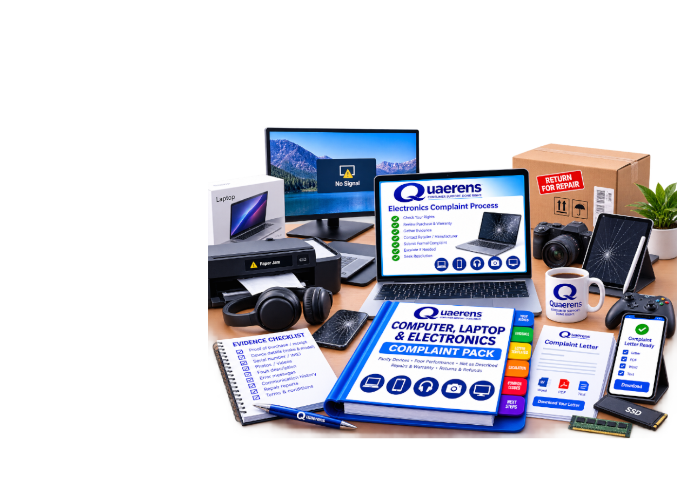 Computer, Laptop & Electronics Complaint Pack