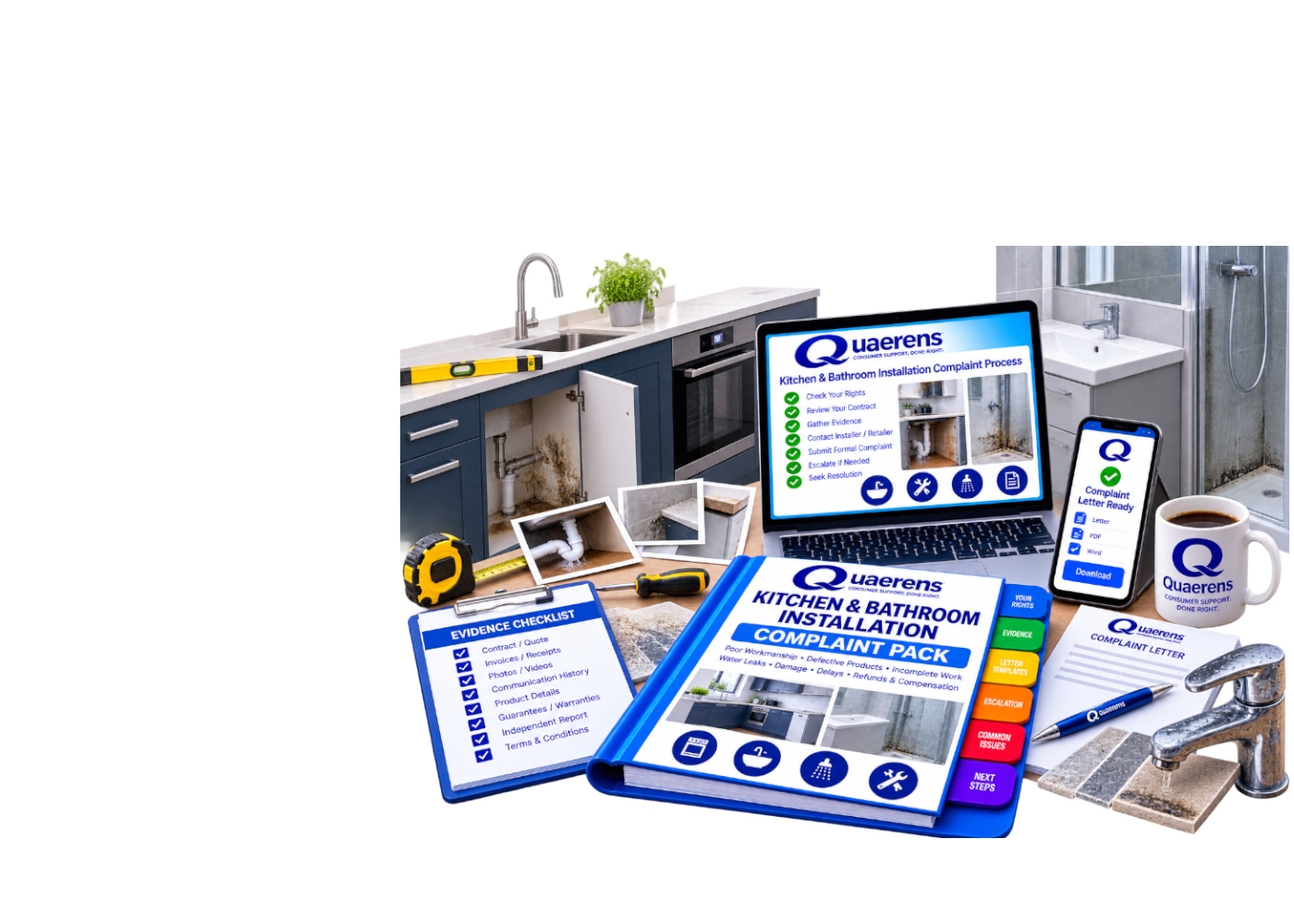 Kitchen & Bathroom Installation Complaint Pack