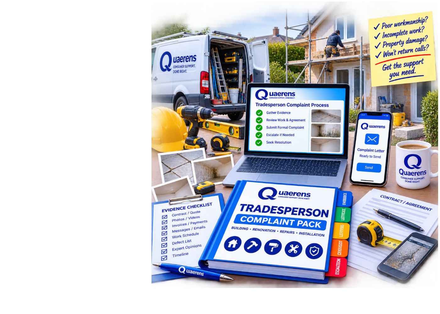 Tradesperson Complaint Pack