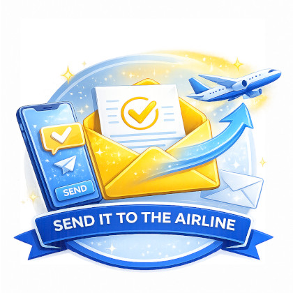 Passenger sending a flight claim letter to an airline