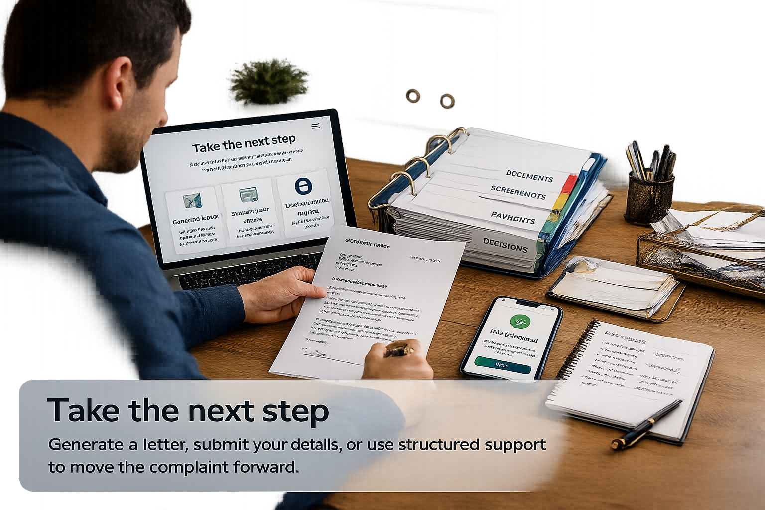 Take the next step with a clearer complaint
